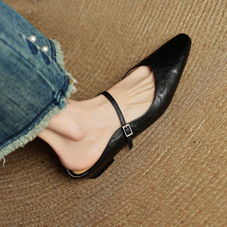 Hannah | Women Genuine Leather Slip-On Mules