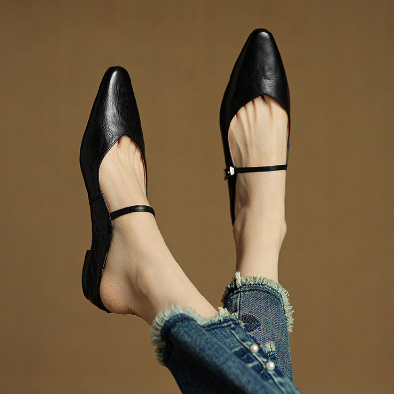 Hannah | Women Genuine Leather Slip-On Mules