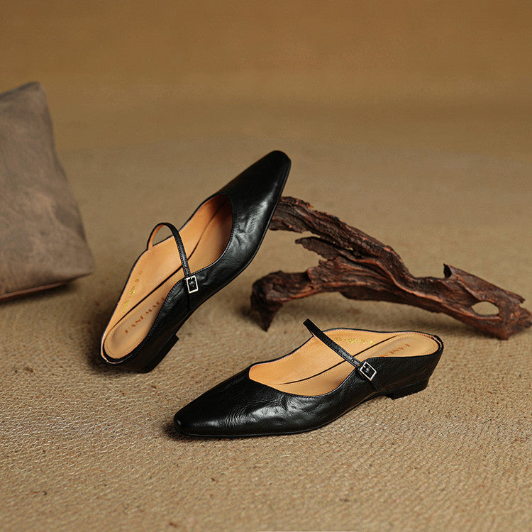 Hannah | Women Genuine Leather Slip-On Mules