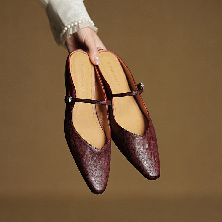 Hannah | Women Genuine Leather Slip-On Mules
