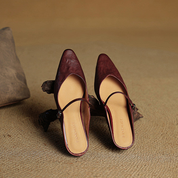 Hannah | Women Genuine Leather Slip-On Mules