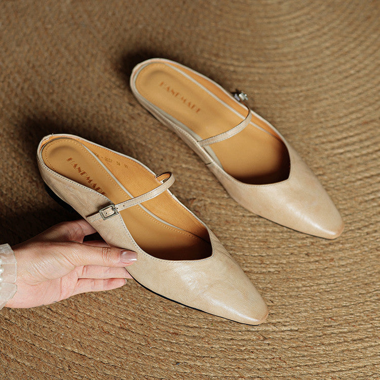 Hannah | Women Genuine Leather Slip-On Mules