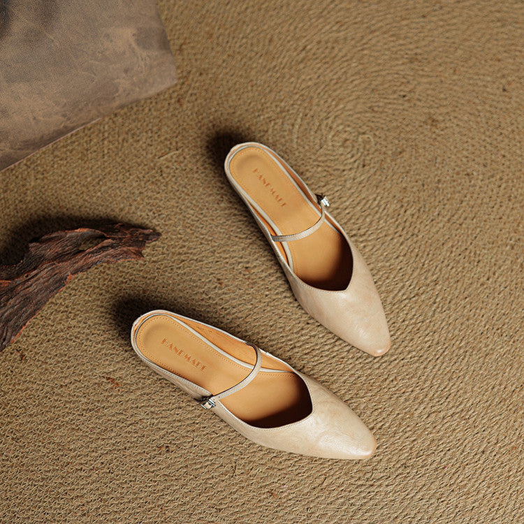 Hannah | Women Genuine Leather Slip-On Mules