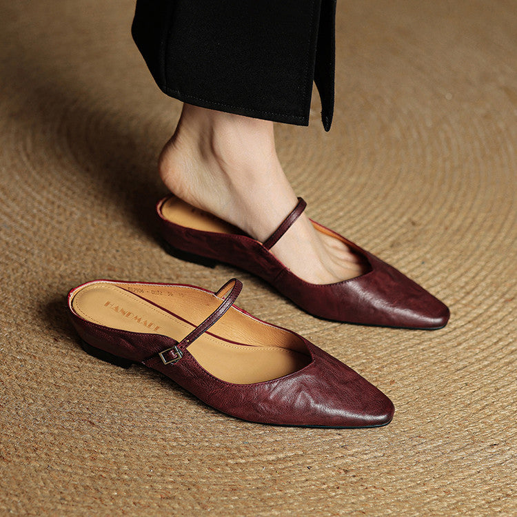 Hannah | Women Genuine Leather Slip-On Mules