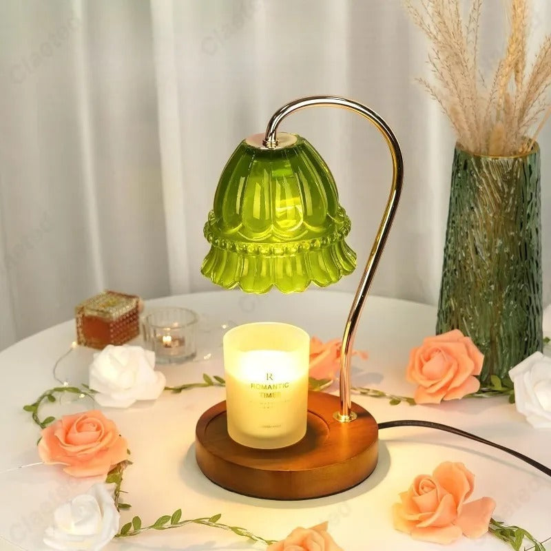 Candle Warmer Lamp Petal Shaped Electric Adjustable Light
