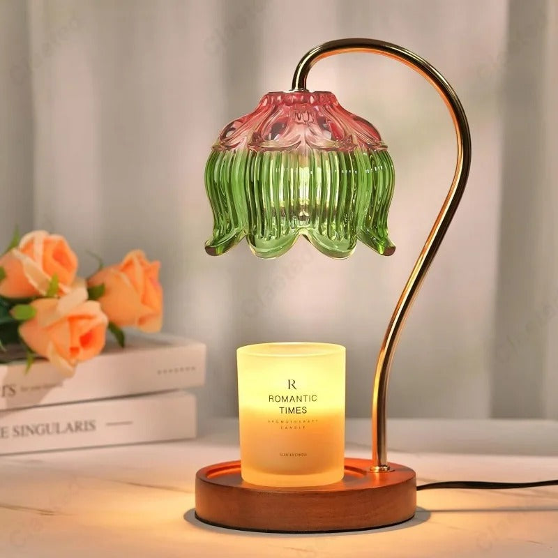 Candle Warmer Lamp Petal Shaped Electric Adjustable Light