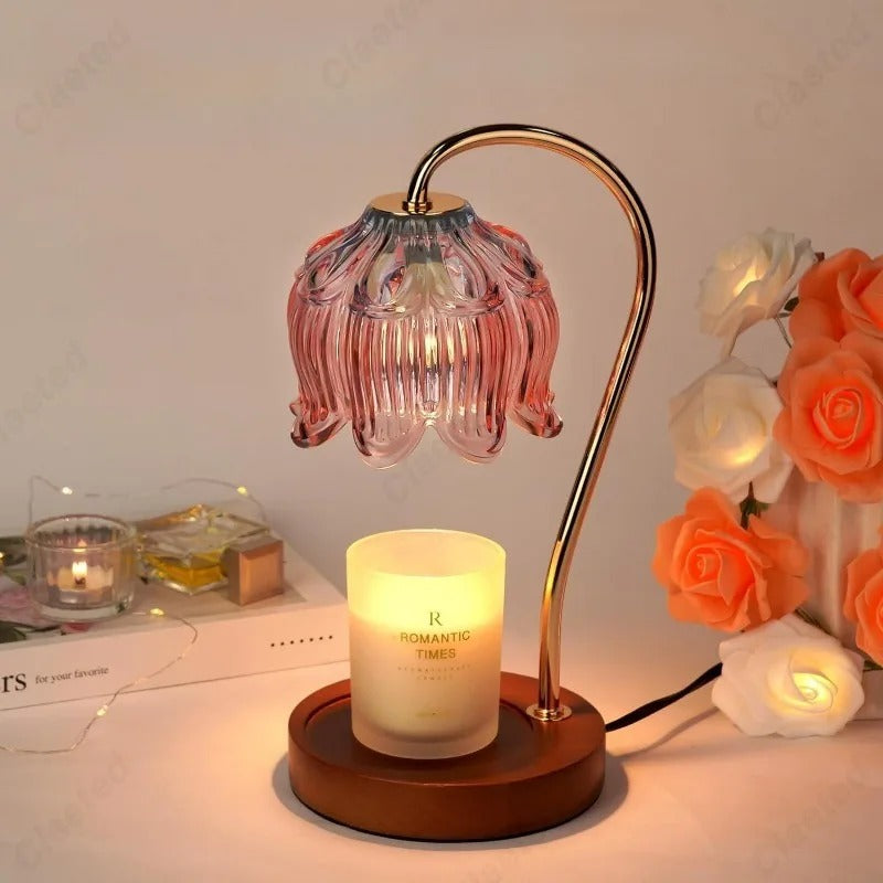 Candle Warmer Lamp Petal Shaped Electric Adjustable Light