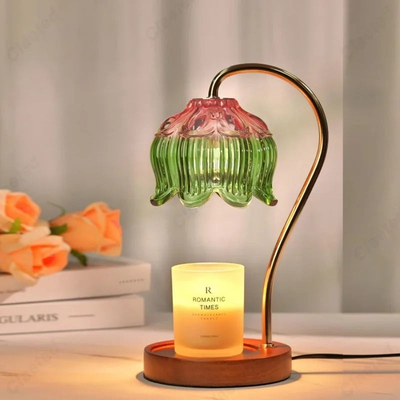 Candle Warmer Lamp Petal Shaped Electric Adjustable Light