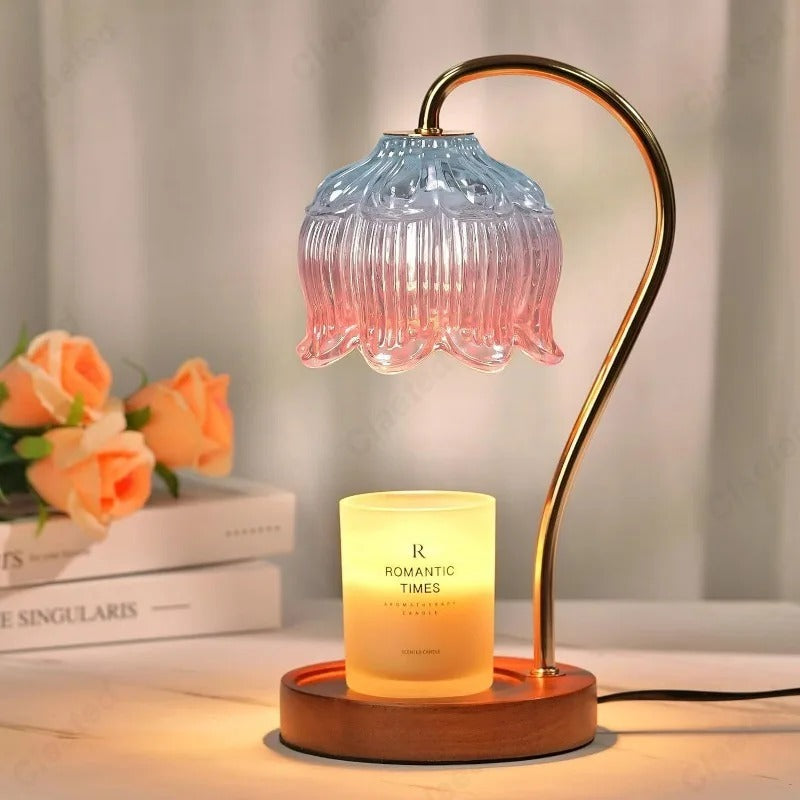 Candle Warmer Lamp Petal Shaped Electric Adjustable Light