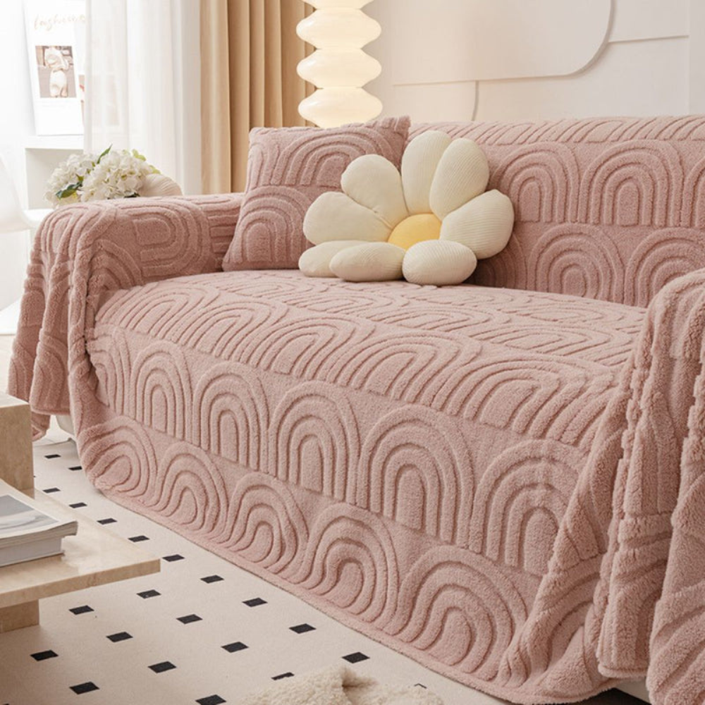 Sofa Cover Plush Polyester Non Slip Jacquard Stretch Slipcover Furniture Protector