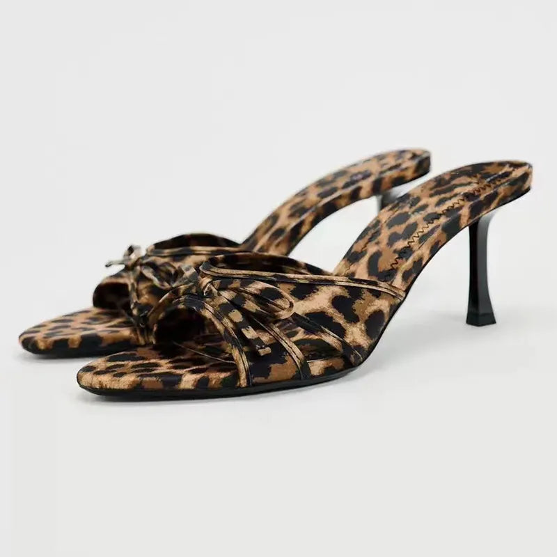 The Gina | Mid Height Panther Heels