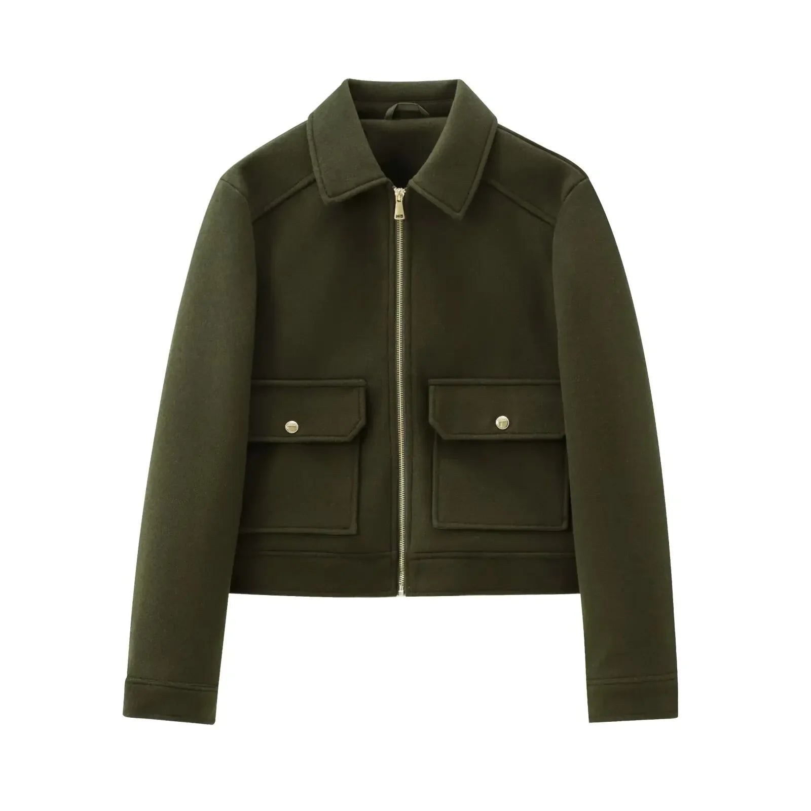 Emily | Women’s Zippered Wool Bomber Jacket