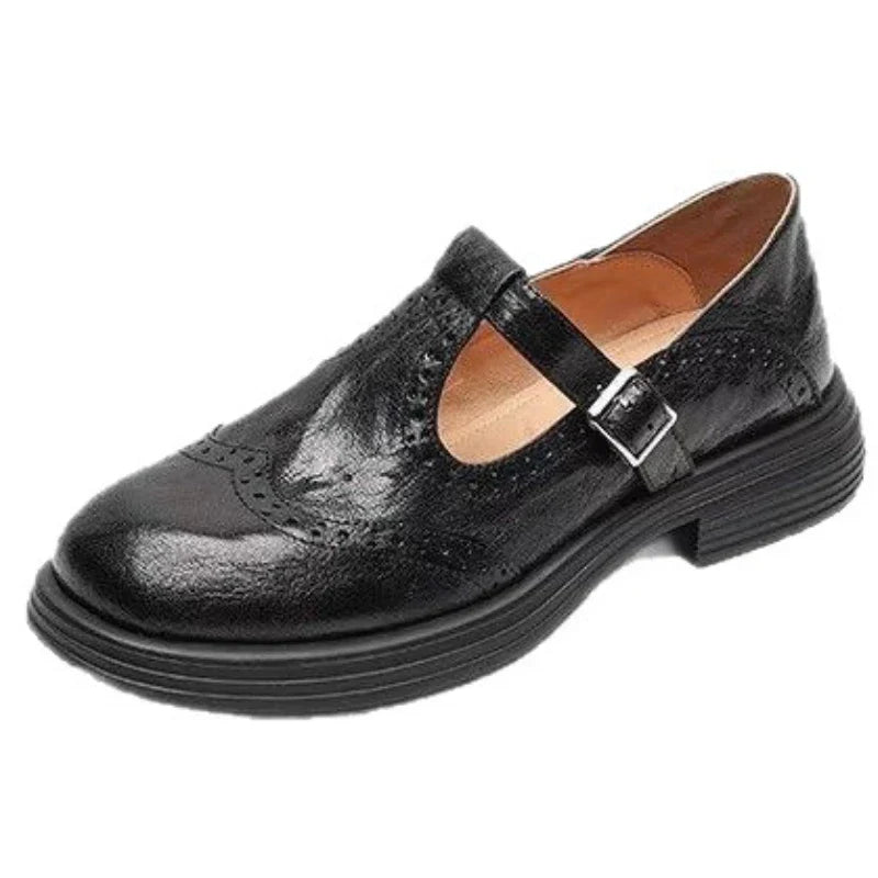 Lily | Classic Women’s Leather T-Strap Shoes