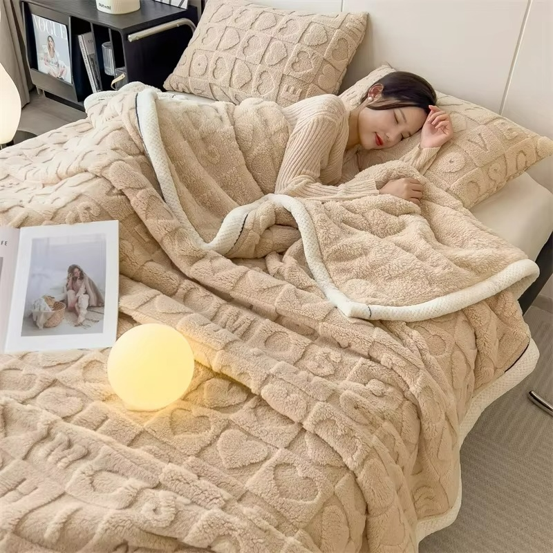 Sherpa Blanket Polyester Fleece Lightweight 100x150 cm or 120x200 cm