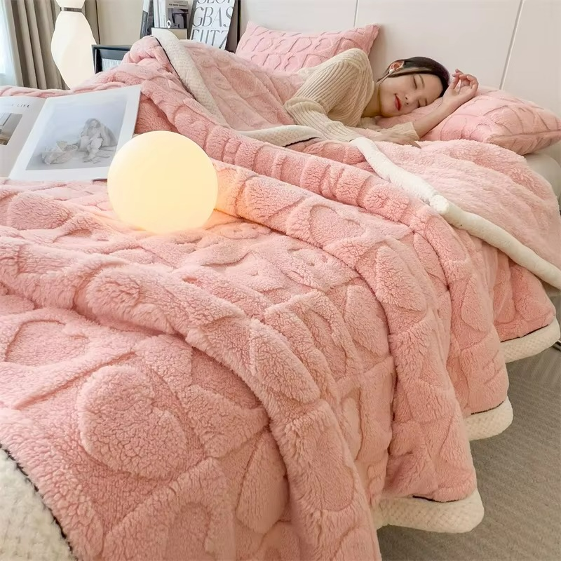 Sherpa Blanket Polyester Fleece Lightweight 100x150 cm or 120x200 cm
