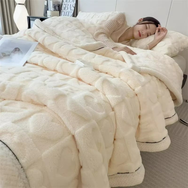 Sherpa Blanket Polyester Fleece Lightweight 100x150 cm or 120x200 cm