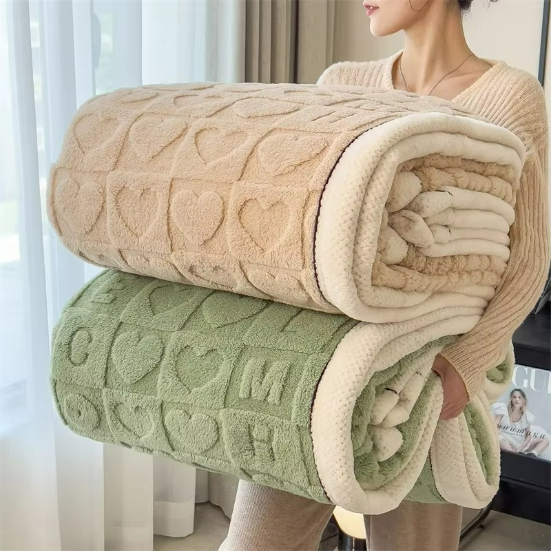 Sherpa Blanket Polyester Fleece Lightweight 100x150 cm or 120x200 cm