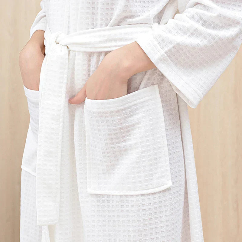 Bathrobe, Unisex Design, V-Neck Style, Front Pockets