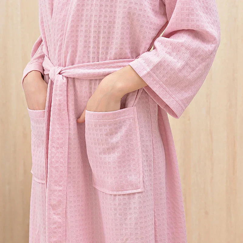 Bathrobe, Unisex Design, V-Neck Style, Front Pockets