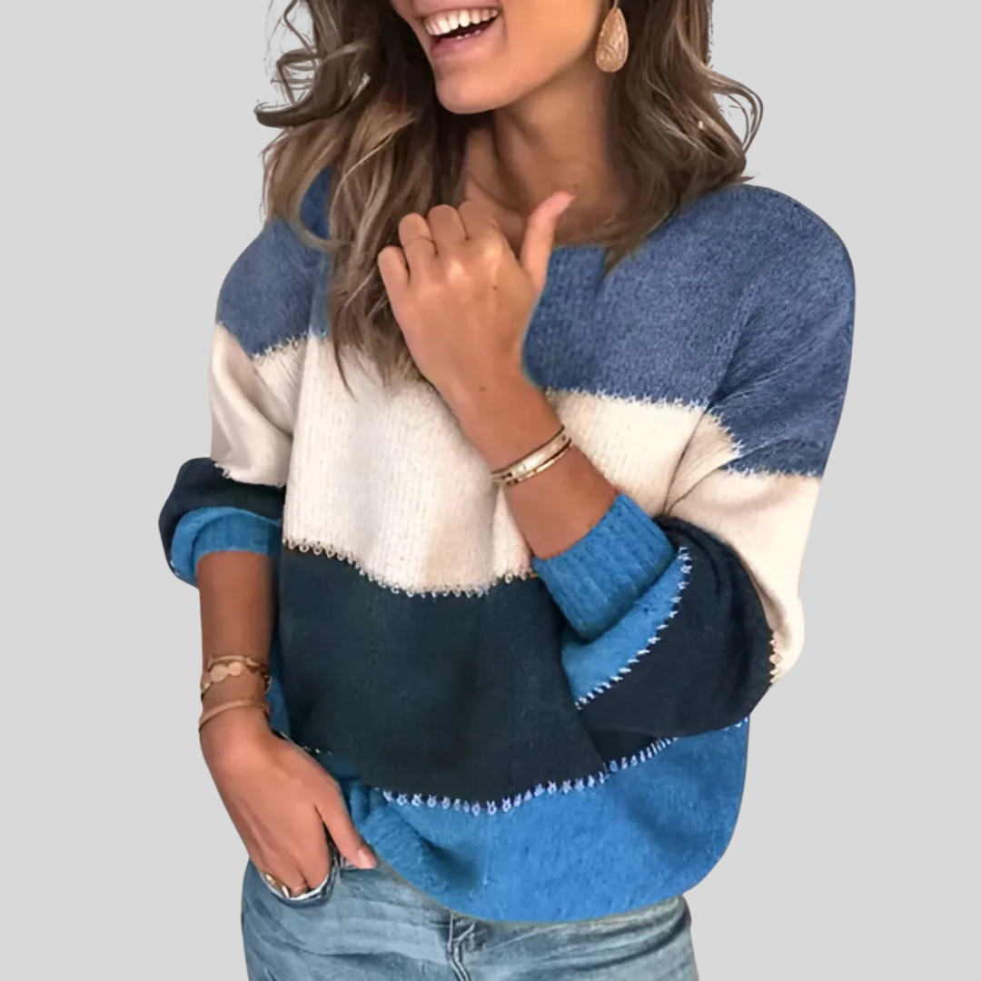 MAYA™ - Colorblock Knit Sweater