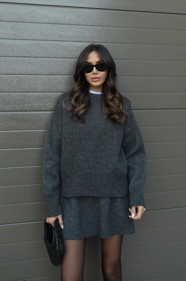 Clara | Women’s Spring Sweater Mini Skirt Set