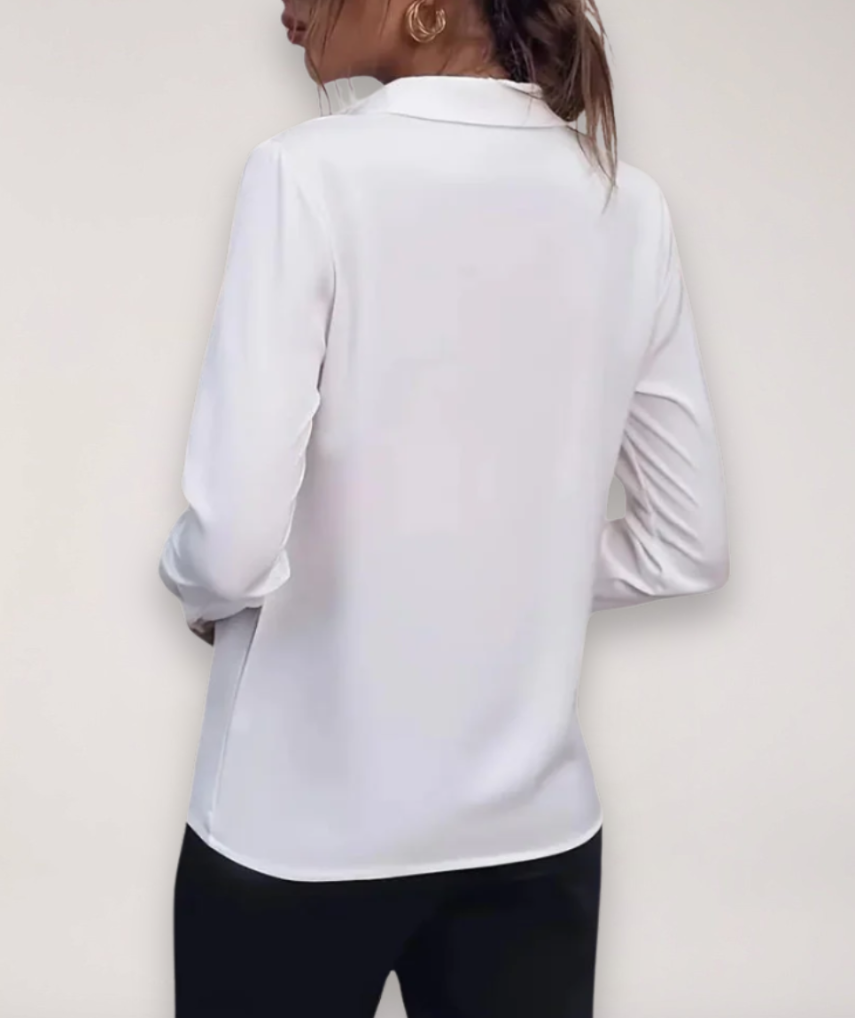 Bella | Women’s Elegant Tailored Button-Up Work Blouse