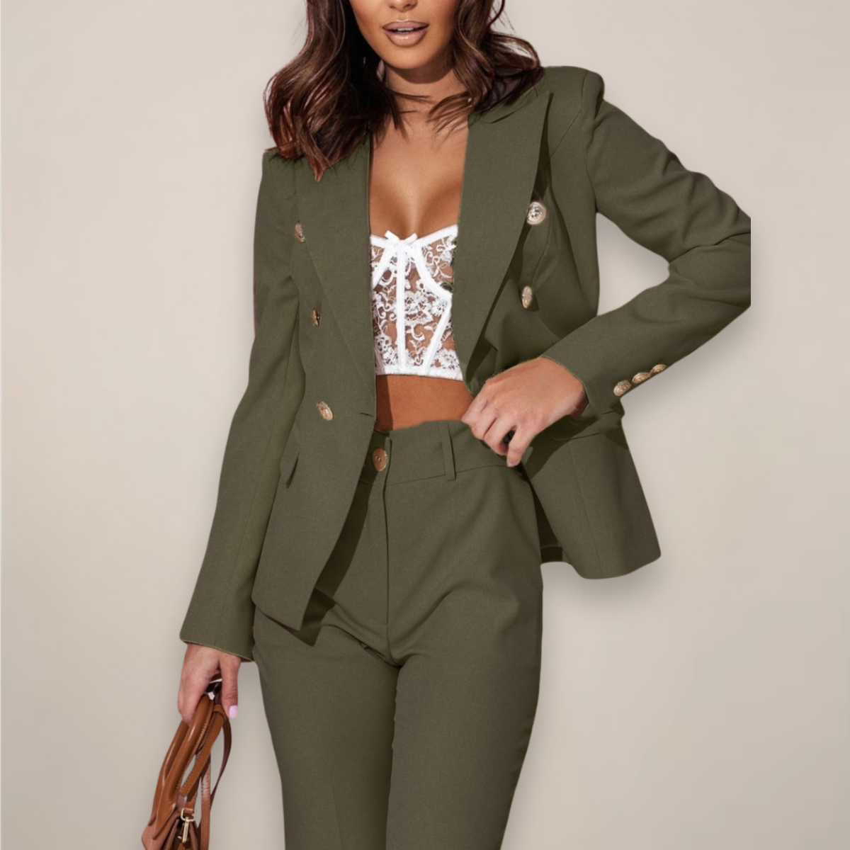 Isabella | Women’s Two Piece Tailored Blazer Suit Set