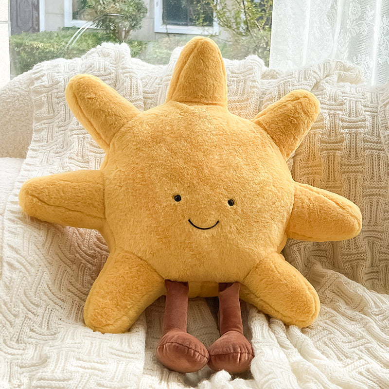 Sun and Moon Plush Pillow – Soft Velvet Cushion for Bedroom & Nursery Decor