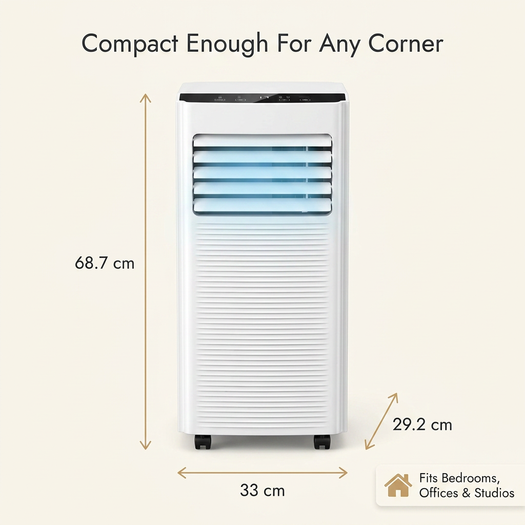Mobile Air Conditioner – Portable 9000 BTU Air Con Unit with Dehumidifier & 24H Timer