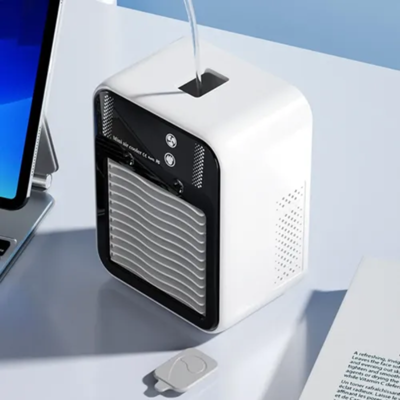 Portable Misting Air Cooler Dual Nano Mist Rechargeable Fan 3 Speed Digital Display