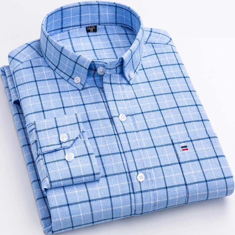 Jeffrey | Men's Checkered Button-Down Shirt